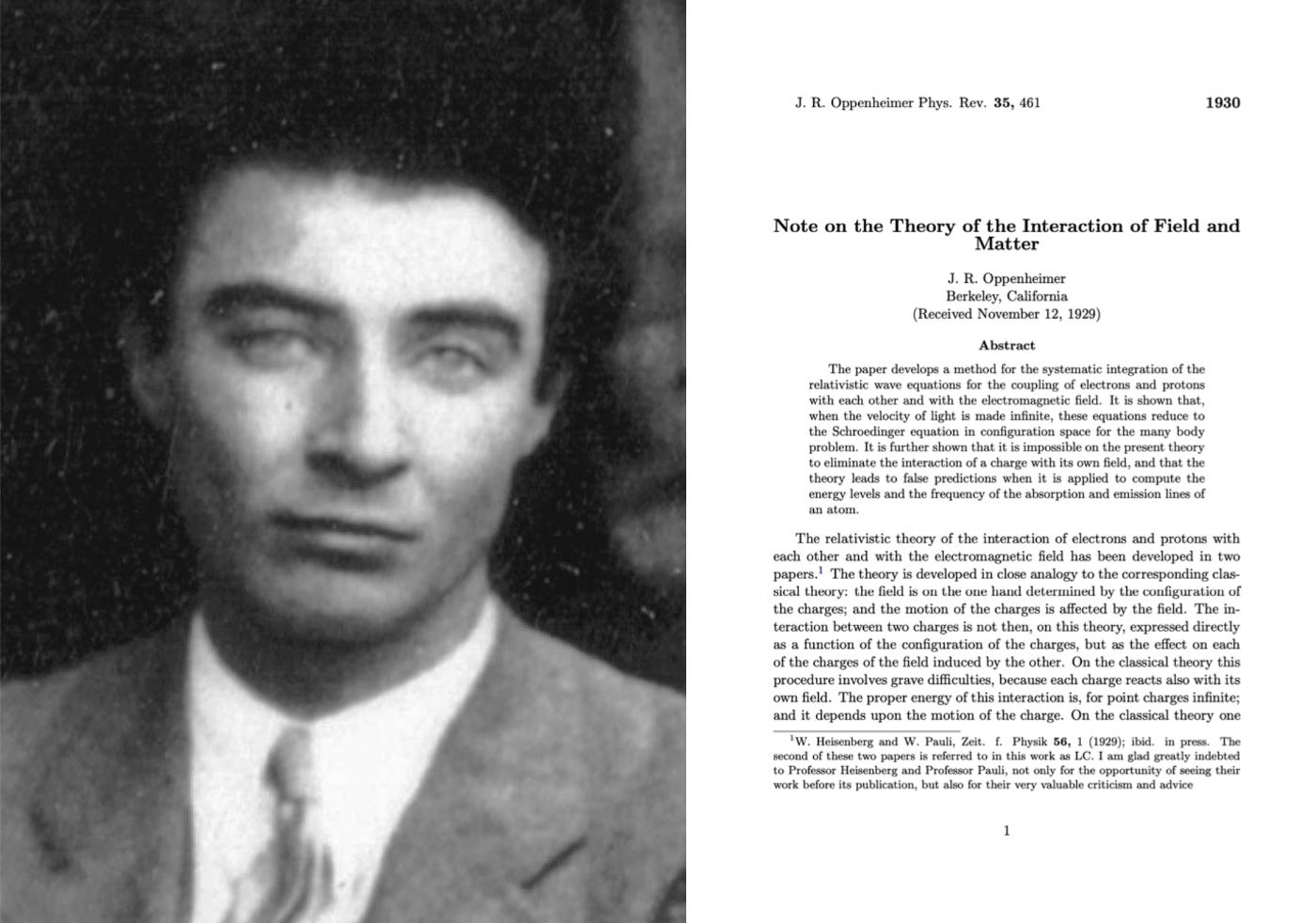 Oppenheimer in 1931
